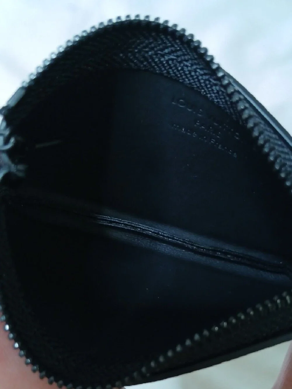 Louis Vuitton Black Leather Zip Pouch